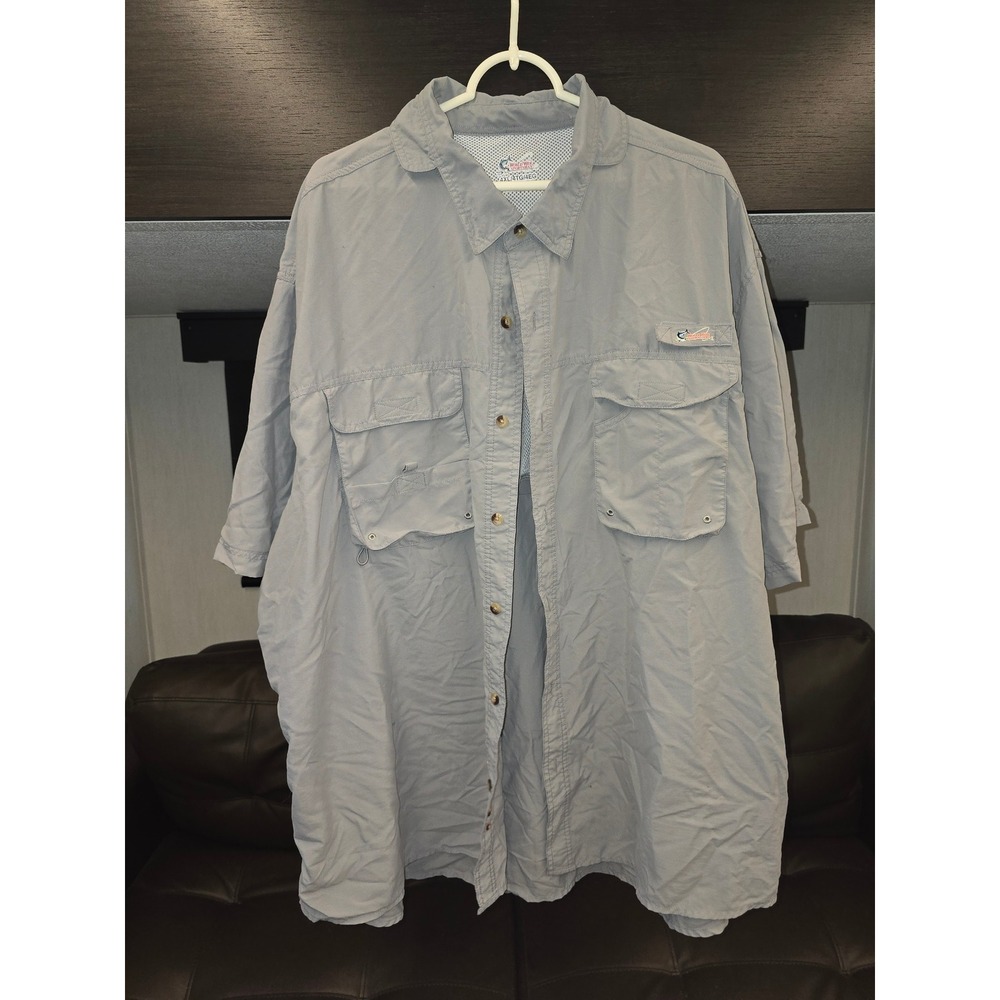 World Wide Sportsman Mens 4XL Fishing Shirt Short Sleeve Ventilated Mesh Back